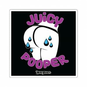 Juicy Pooper (Black) Sticker